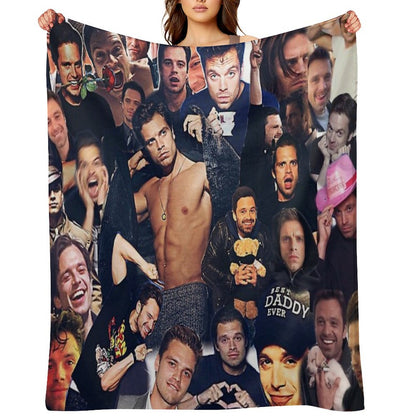 Sebastian Stan (collage Design) Throw Blanket