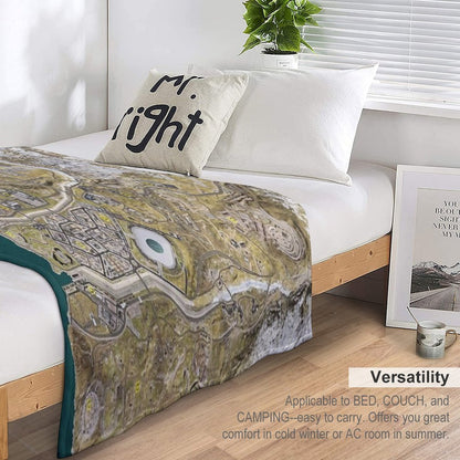 COD WARZONE MAP Throw Blanket
