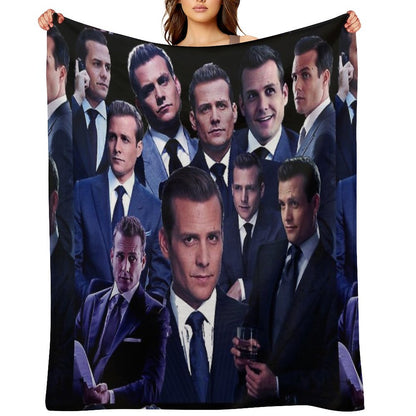 Harvey Specter Suits Collage Tribute Design 2022 Throw Blanket
