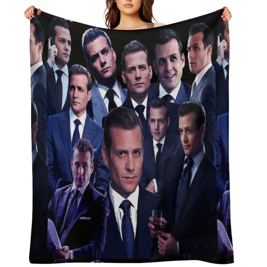 Harvey Specter Suits Collage Tribute Design 2022 Throw Blanket