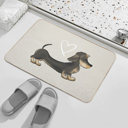 Dachshund Wire Hair Sausage Dog Bath Mat