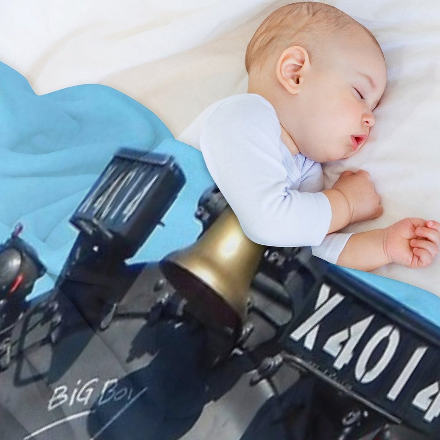 Big Boy Train (Colored) Throw Blanket