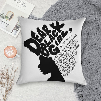 Dear Black Girl Soft Anti-Pilling Throw Pillow
