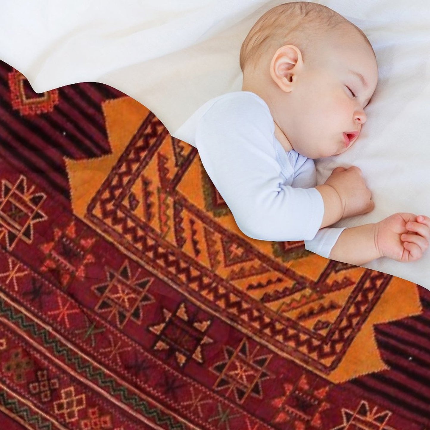 Traditional Moroccan Artwork Design Throw Blanket