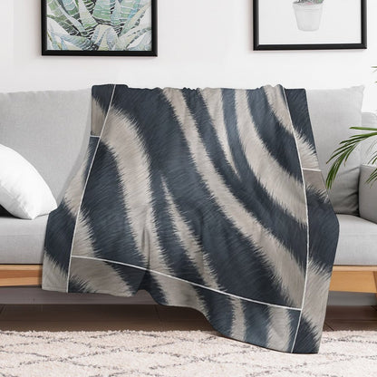 Fur Pattern - Zebra Throw Blanket