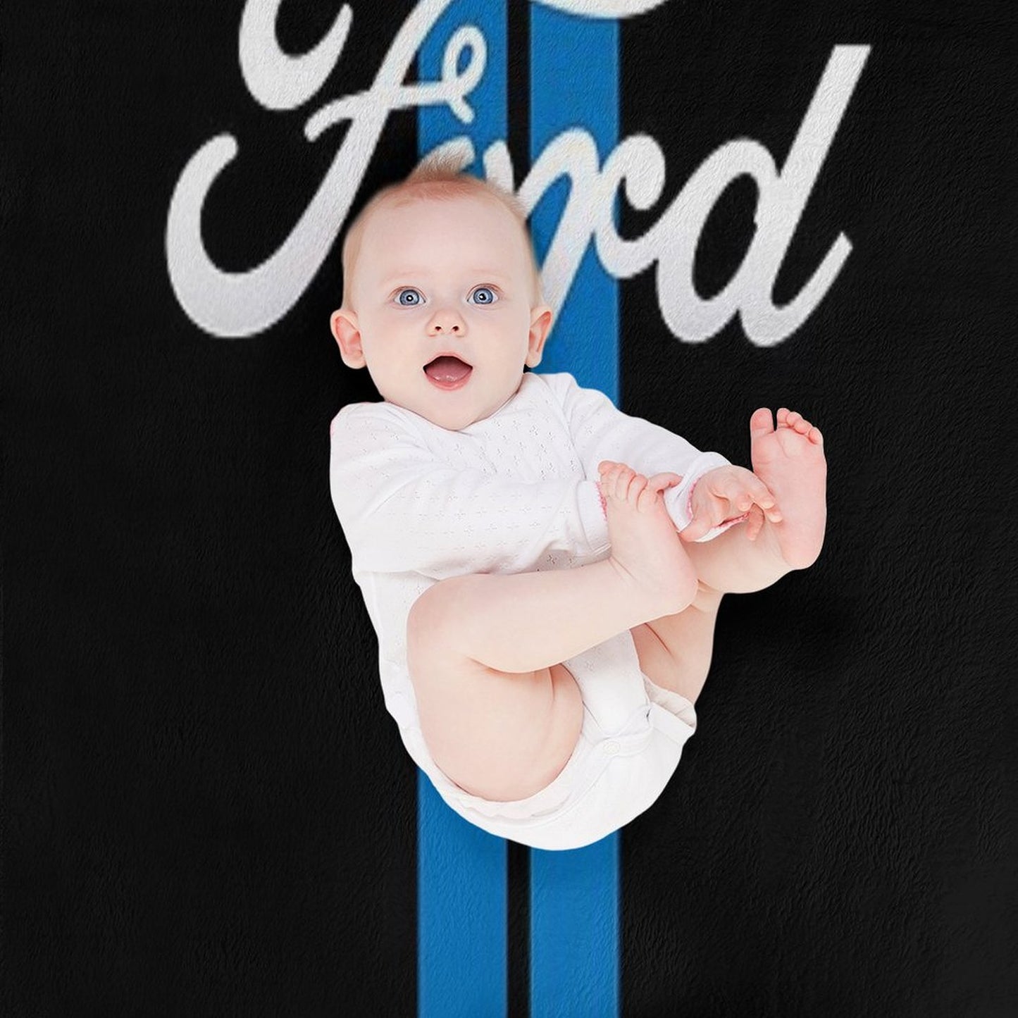 Retro Ford Stripes Throw Blanket