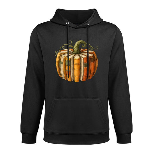 Fall Book Pumpkin Retro Reading Halloween Teacher Casual Wear Hoodie