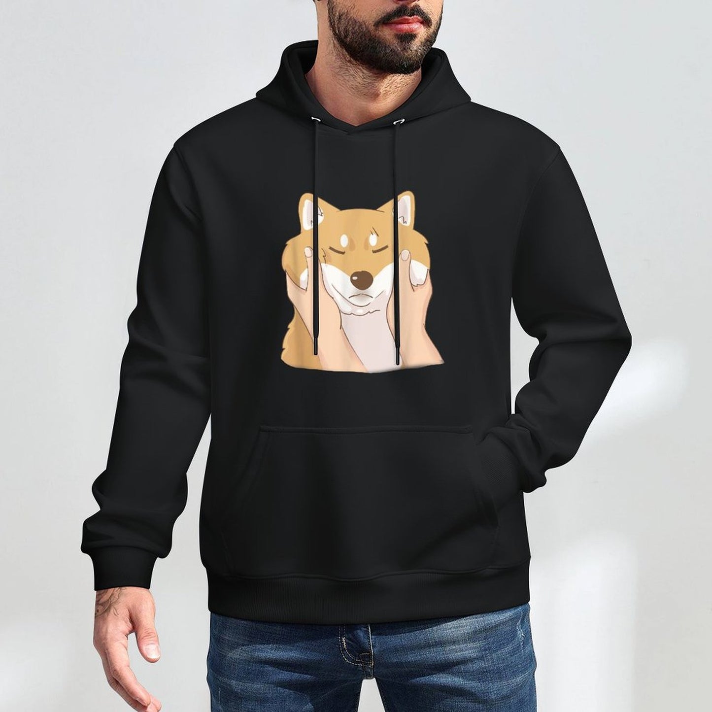 Cute Shiba Inu Chubby Cheeks T-shirt Relaxed Fit Hoodie