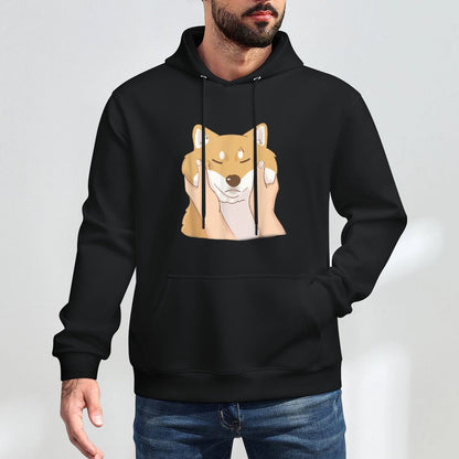 Cute Shiba Inu Chubby Cheeks T-shirt Relaxed Fit Hoodie