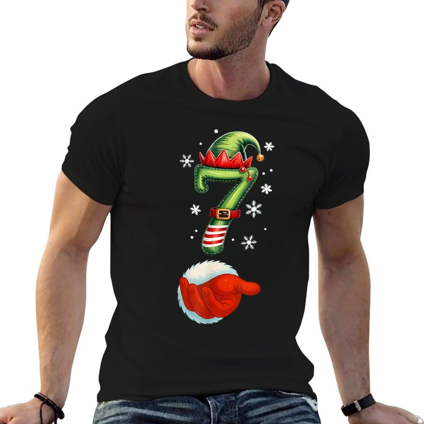 Funny 67 Six Seven Meme Couple Matching Christmas Pajamas  Rolled Sleeves T-Shirt