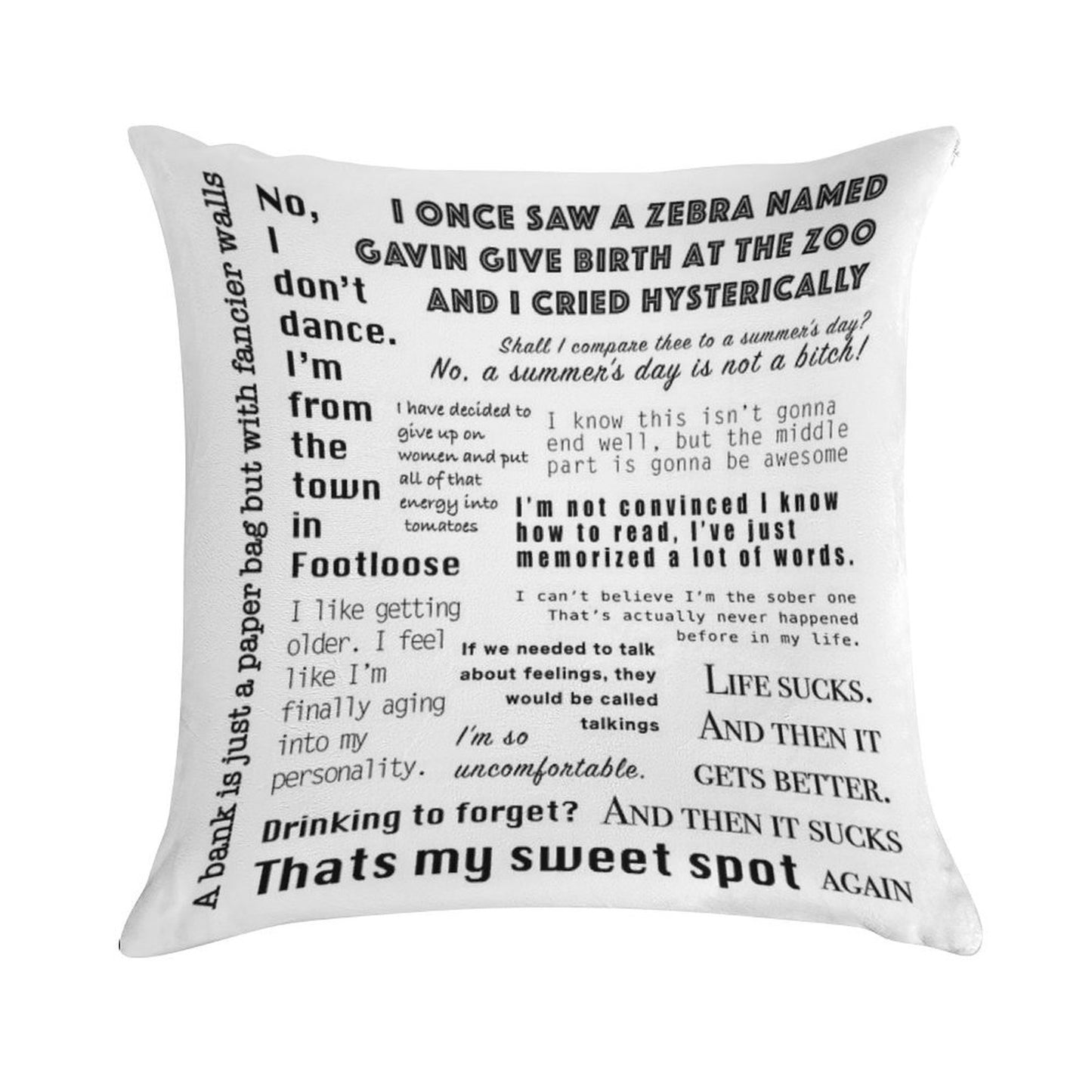 New Girl Nick Miller Quotes Soft Washable Throw Pillow