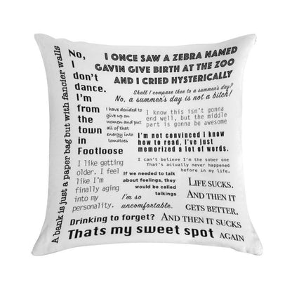 New Girl Nick Miller Quotes Soft Washable Throw Pillow