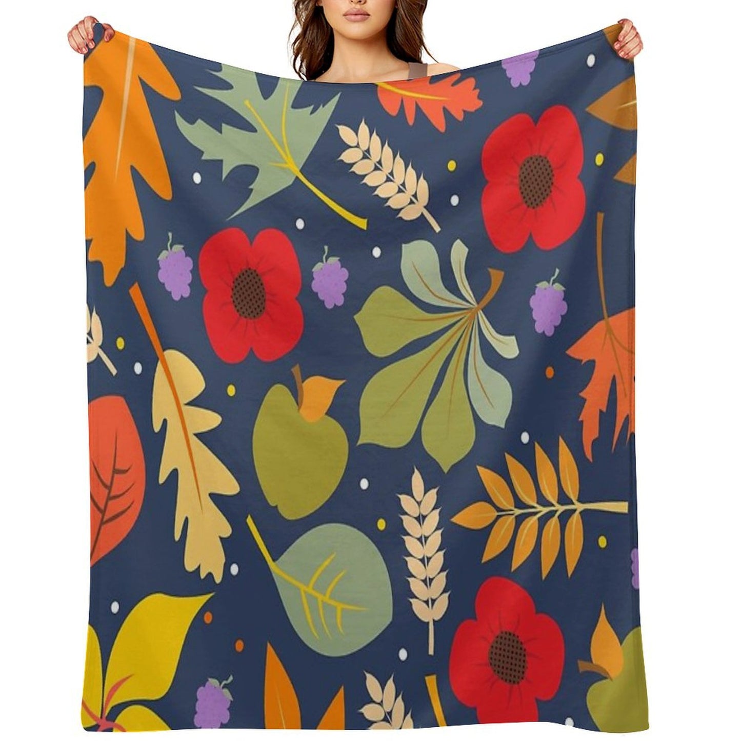Autumn Leaves Throw Blanket