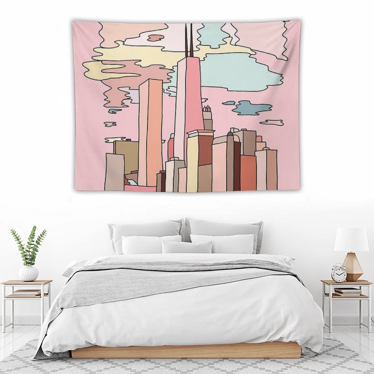 Chicago Sunset by Sasa Elebea Tapestry