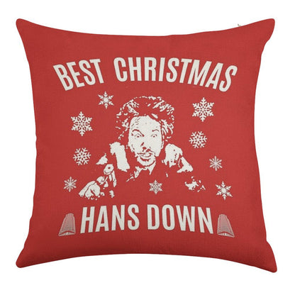 Die Hard Best Christmas Hans Down Linen Throw Pillow Cover
