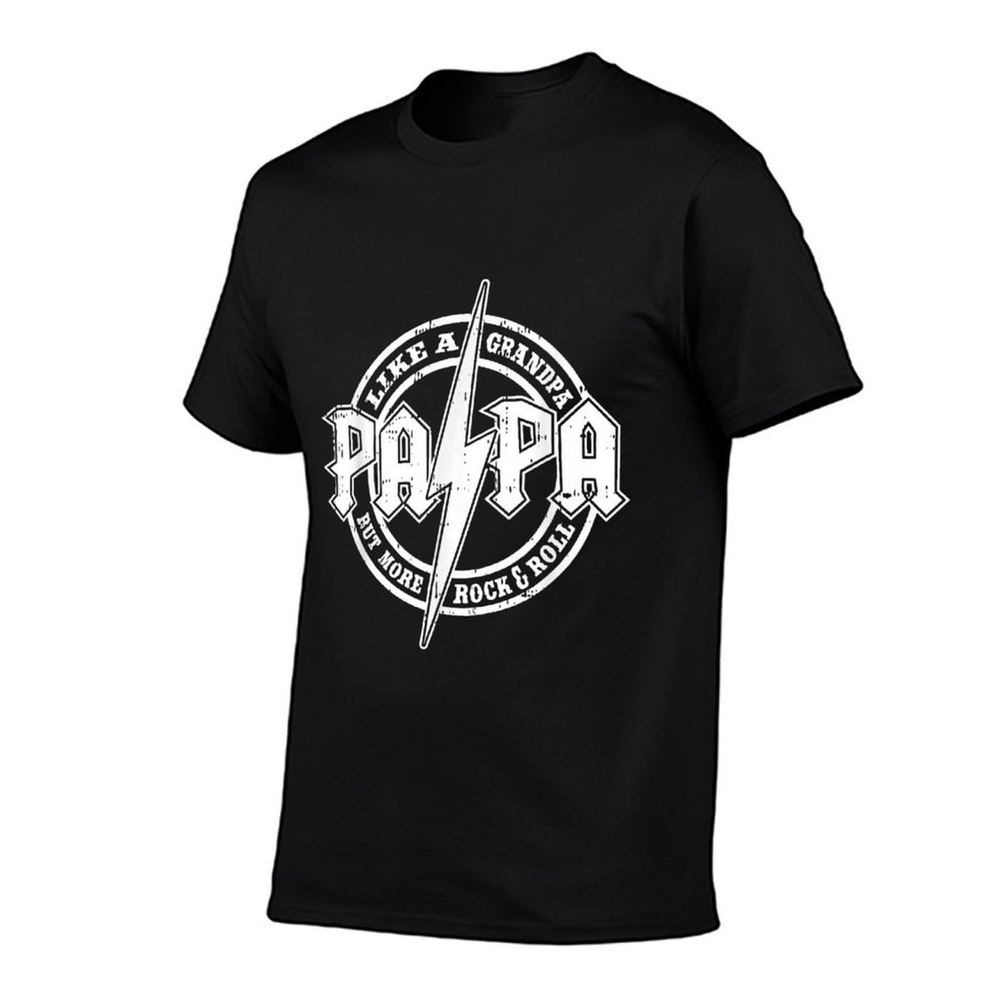 Papa Like A Grandpa Fathers Day Rocker Dad Rock Music Men T-Shirt