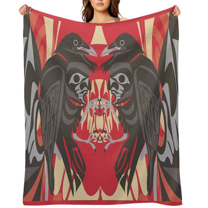 Raven Vision Throw Blanket