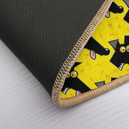Seamless Derp Yellow Bath Mat