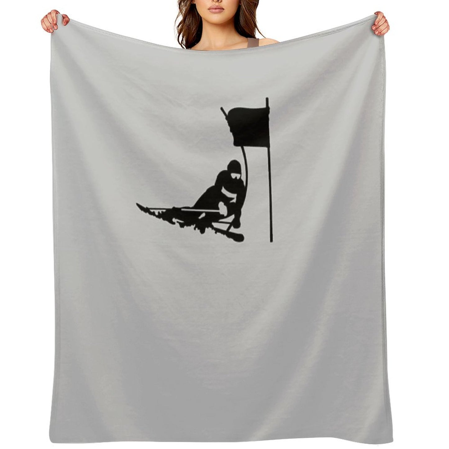 Skier Throw Blanket