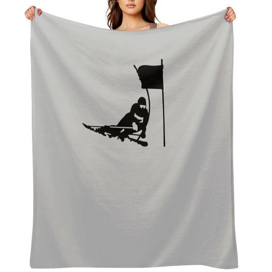 Skier Throw Blanket