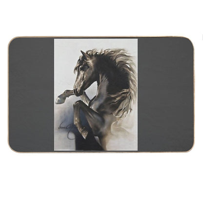 Black Fury Bath Mat