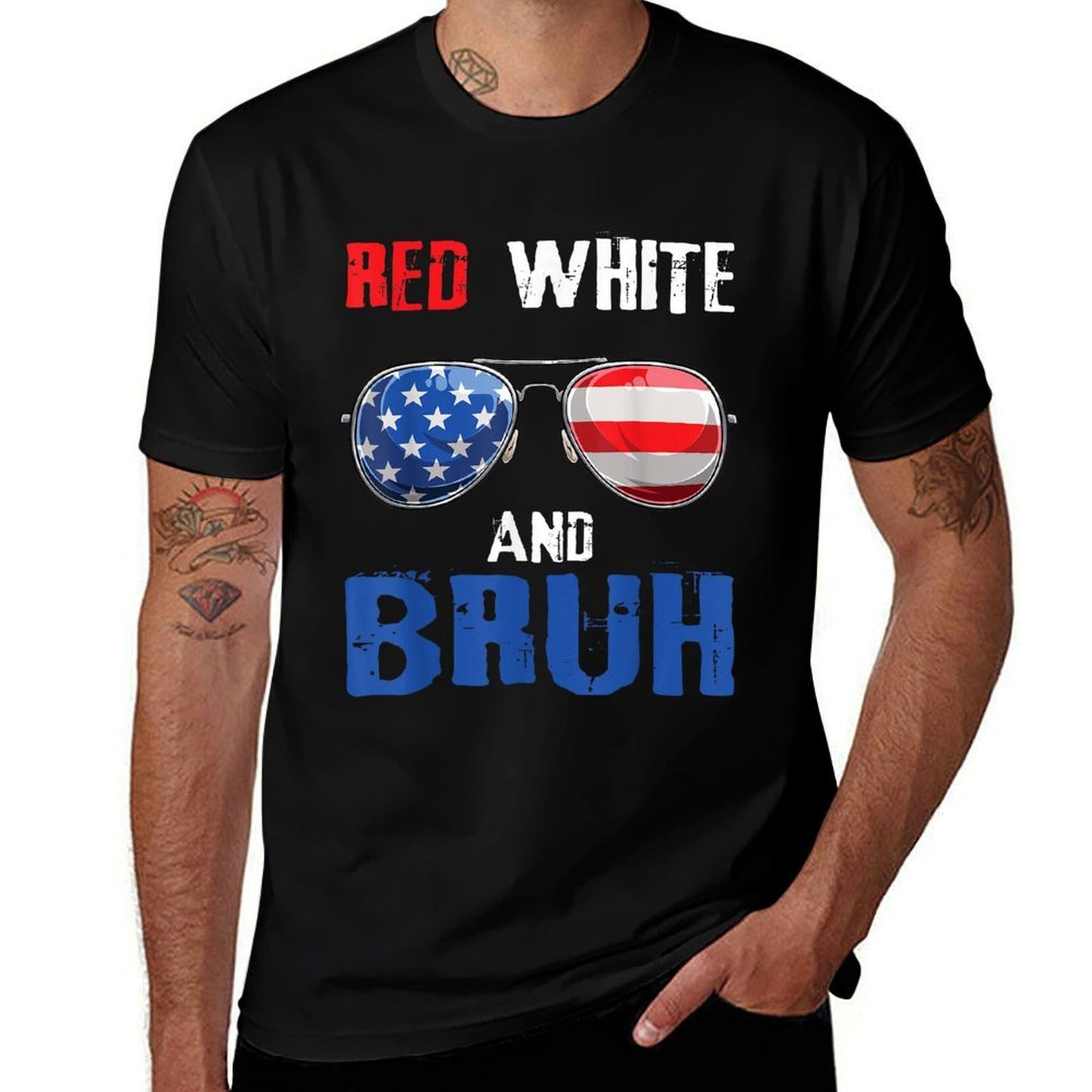 Red White And Bruh 4th Of July Boys Patrioticns Kids Comfortable T-Shirt