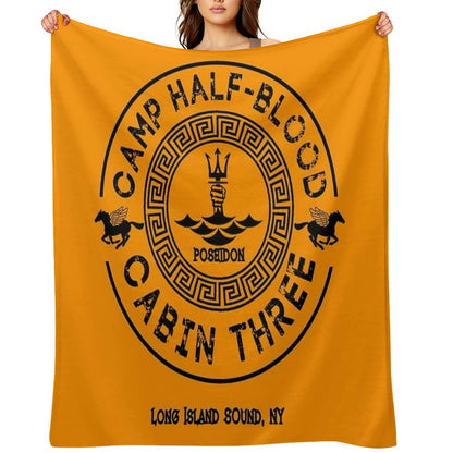 Percy Jackson - Camp Half-Blood - Cabin Three - Poseidon Throw Blanket