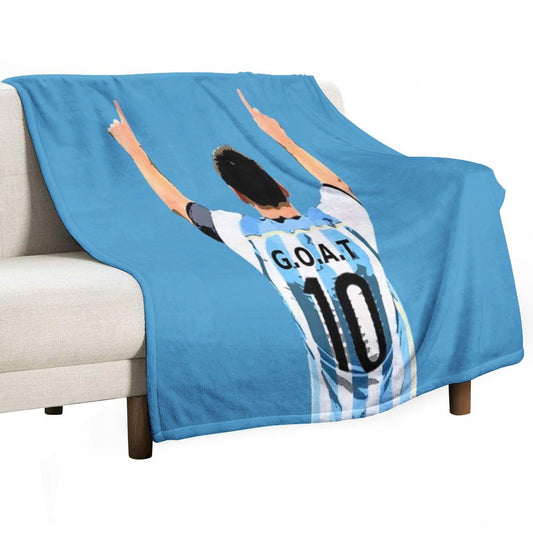 GOAT Football Shirt Throw Blanket