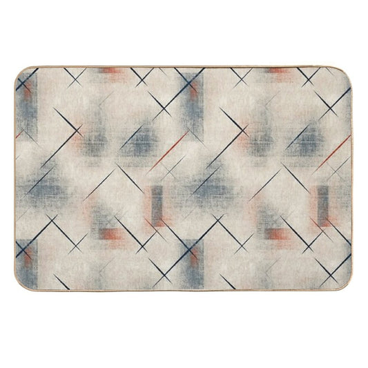 Retro Abstract Geometric Pattern – Mid Century Modern Art Durable Bath Mat