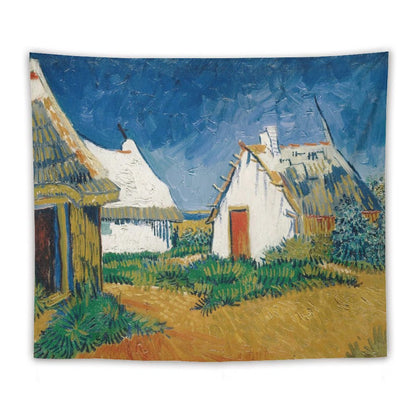 Van Gogh’s White Cottages at Saintes-Maries Tapestry