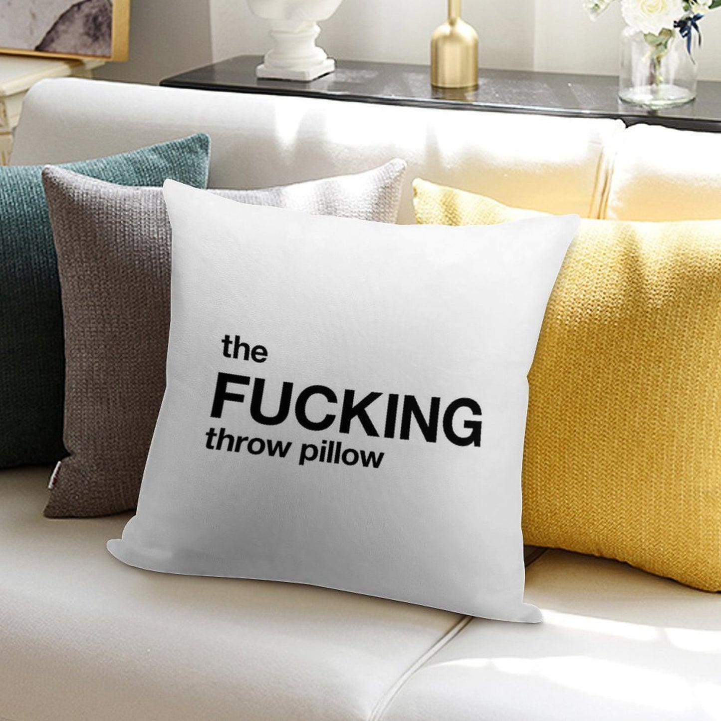 The Fucking Throw Pillow Soft Easy Maintenance Throw Pillow
