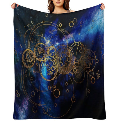 ClockWork Writing Throw Blanket