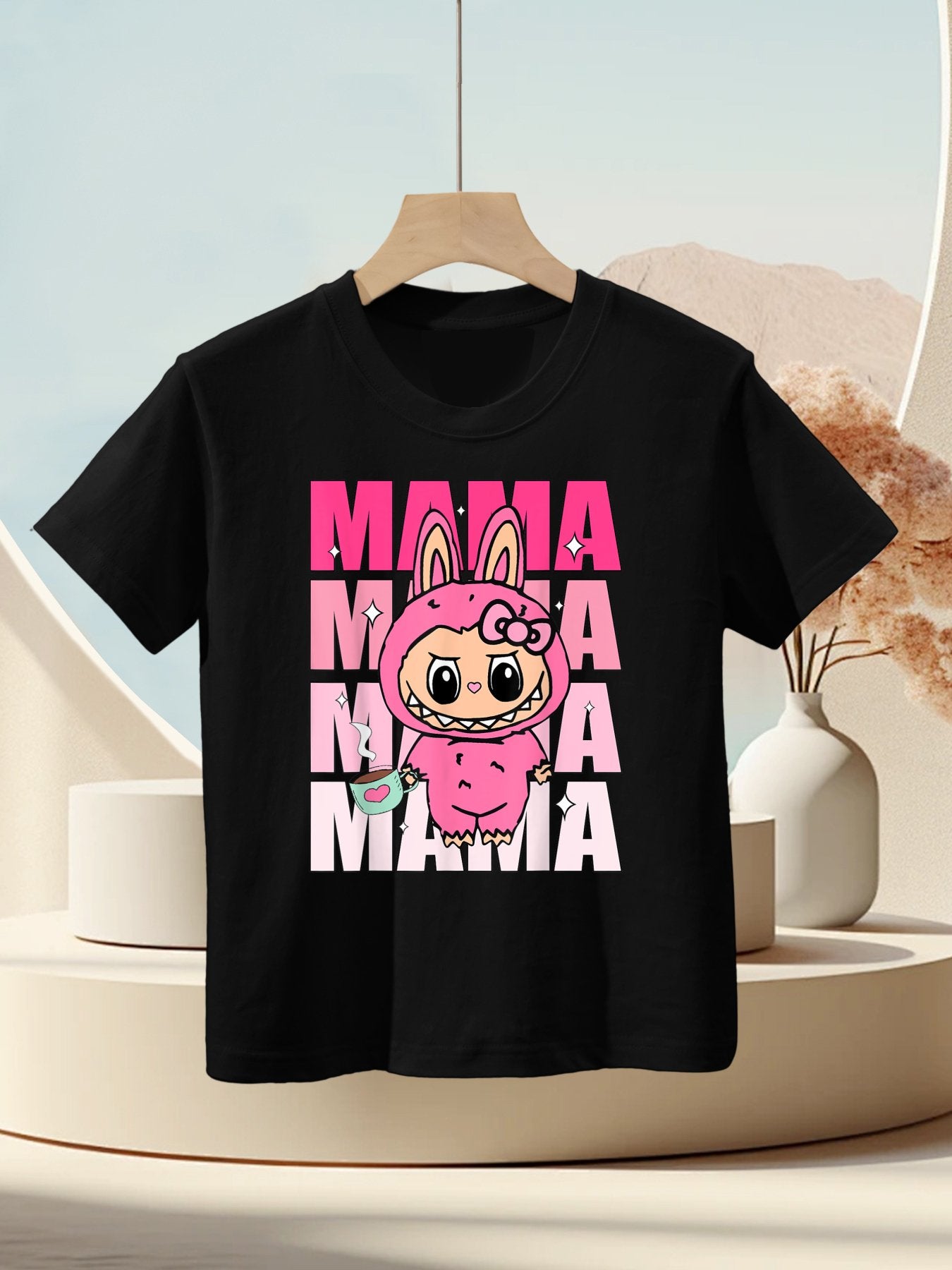 Labubu Mom Coffee's My Fuel Labubus Are My Therapy Mothers Kids T-Shirt