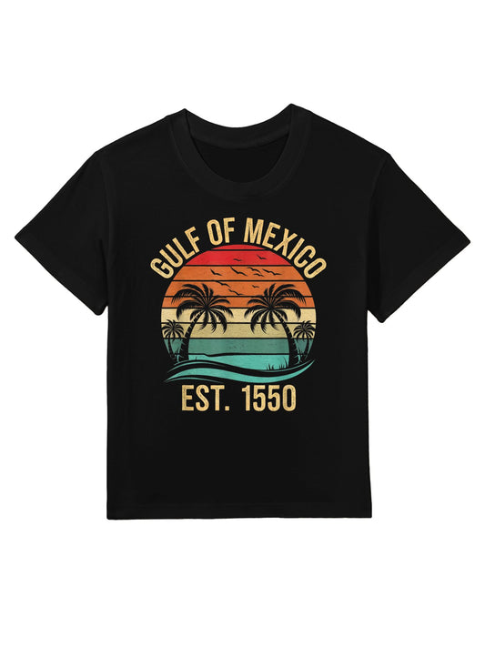 Gulf of Mexico Women Est 1550 Retro Vintage Beach Kids T-Shirt