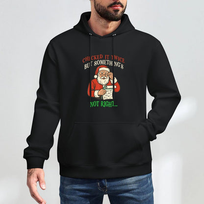 Funny Christmas 67 Santa Checking His List Six Seven Meme Relaxed Fit Hoodie