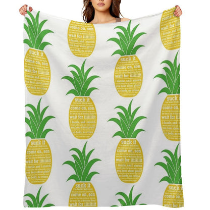 Psych Quotes Pineapple Throw Blanket
