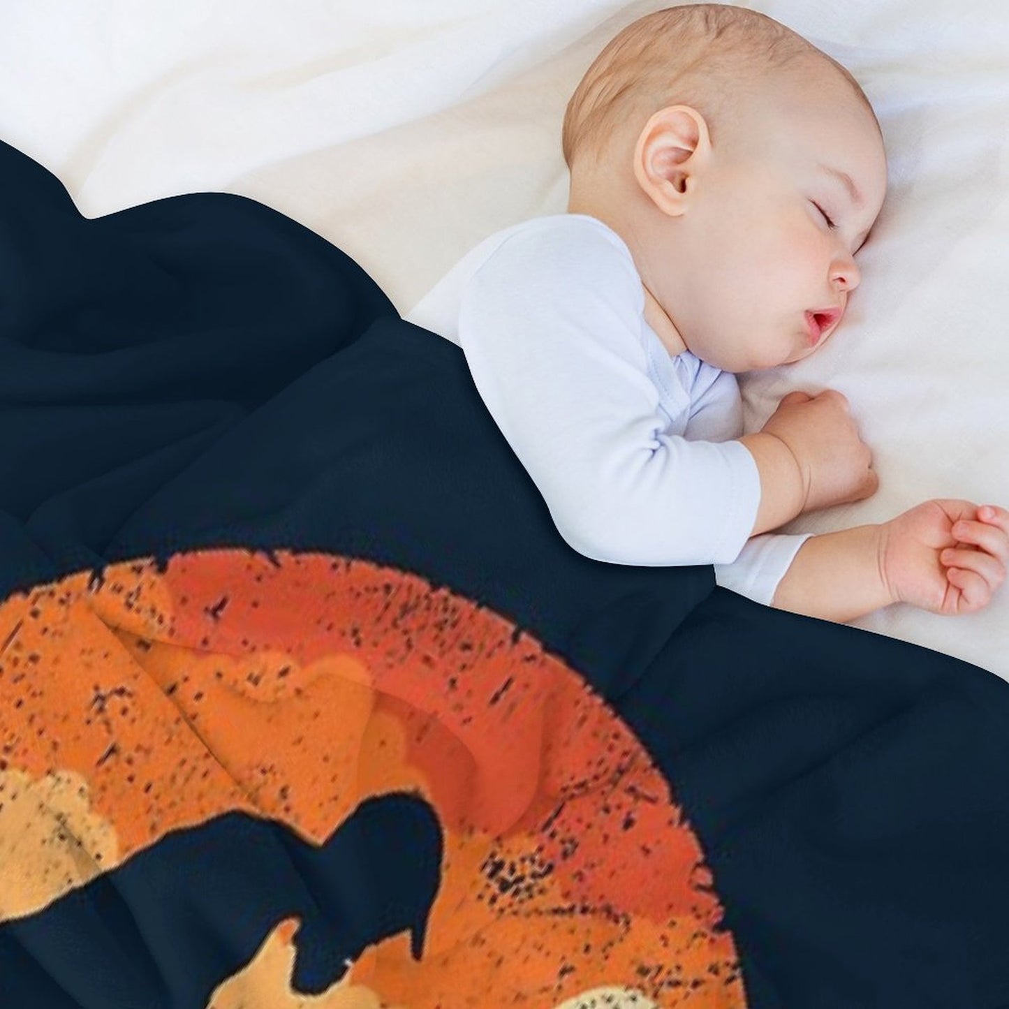 Mountain Biking Retro Throw Blanket