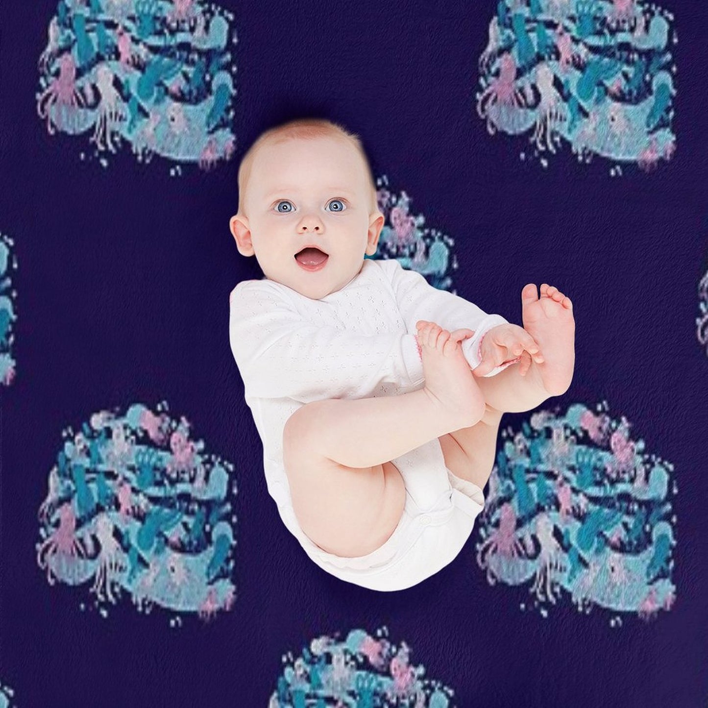 Octopus Party Throw Blanket