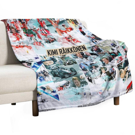 Kimi Raikkonen Career Throw Blanket