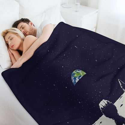 Lonely Space Throw Blanket