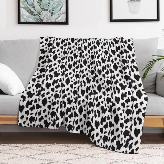 Cow Print Throw Blanket