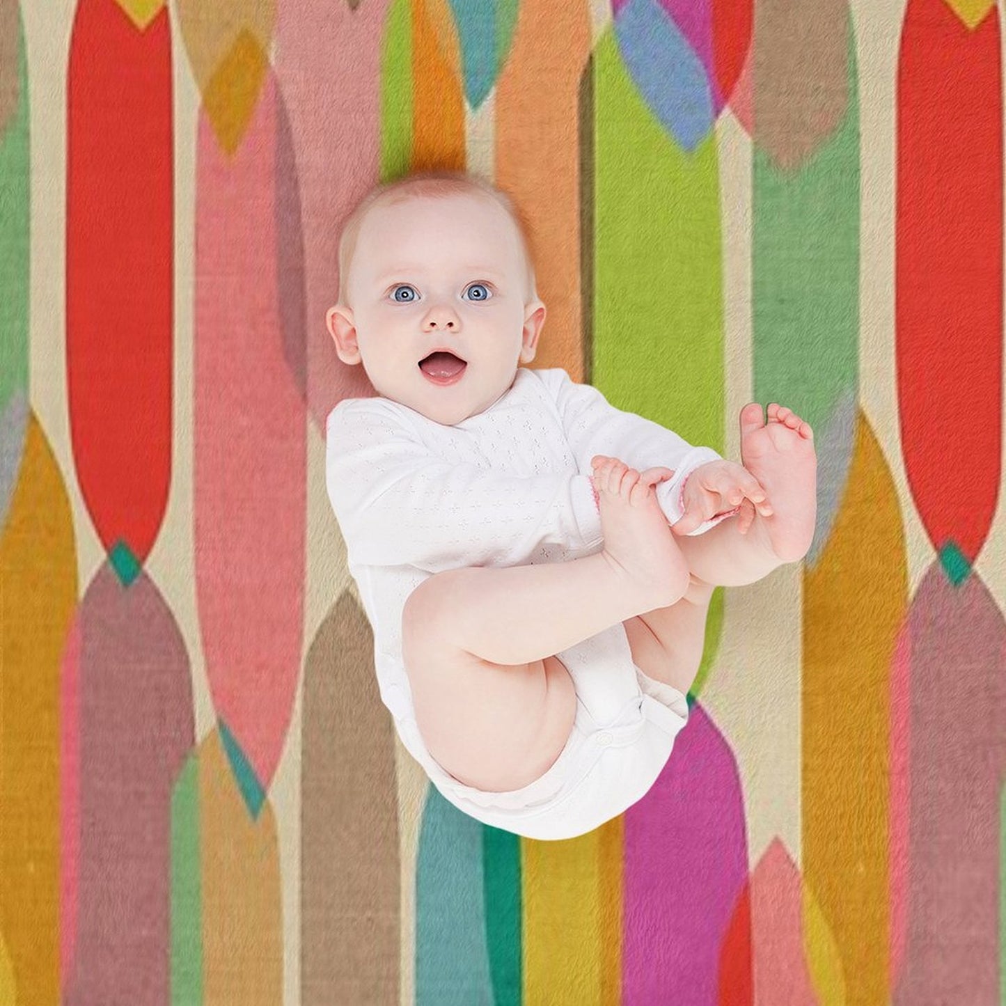 Mid Century Droplets Kaleidoscope Throw Blanket