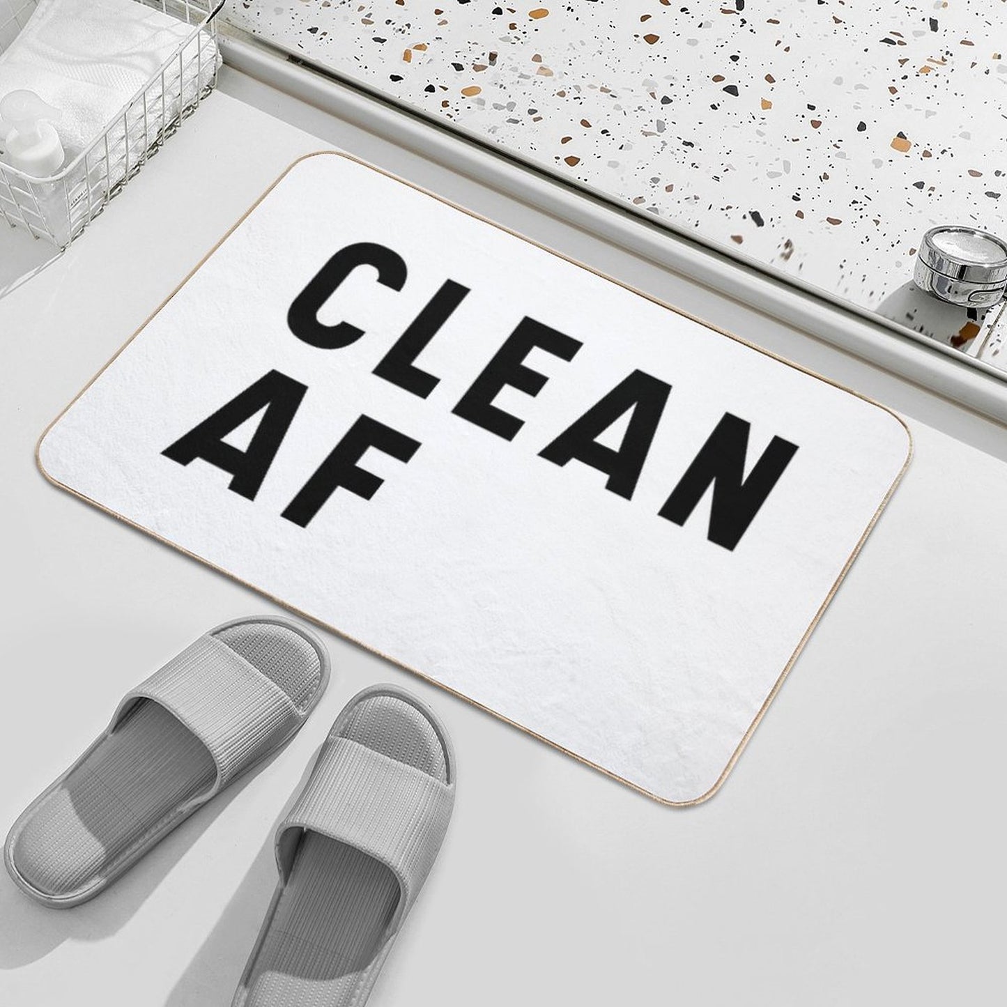 Clean AF - Funny Saying Bath Mat