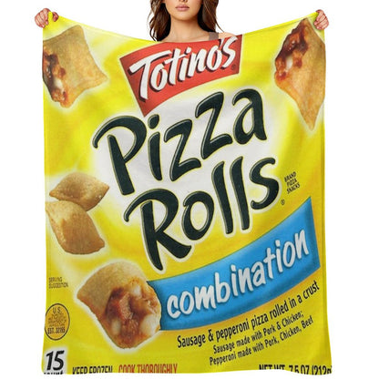 Pizza Rolls Combination Throw Blanket