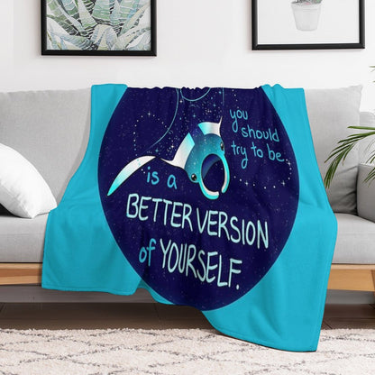 The Only Person You Should Try to Be Galaxy Manta Ray Throw Blanket