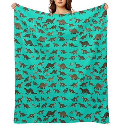 Know Your Otters Throw Blanket