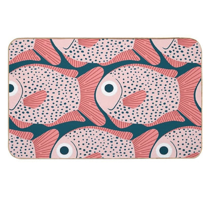 Fish Pattern  Pet-Safe Bath Mat