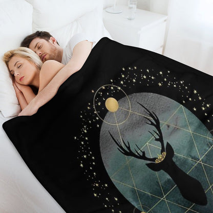 Throne of Glass- Forest Stag Throw Blanket