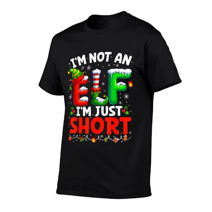 Im Not An Elf Im Just Short Pjs Christmas Xmas Boy Kid  Wrinkle-resistant T-Shirt