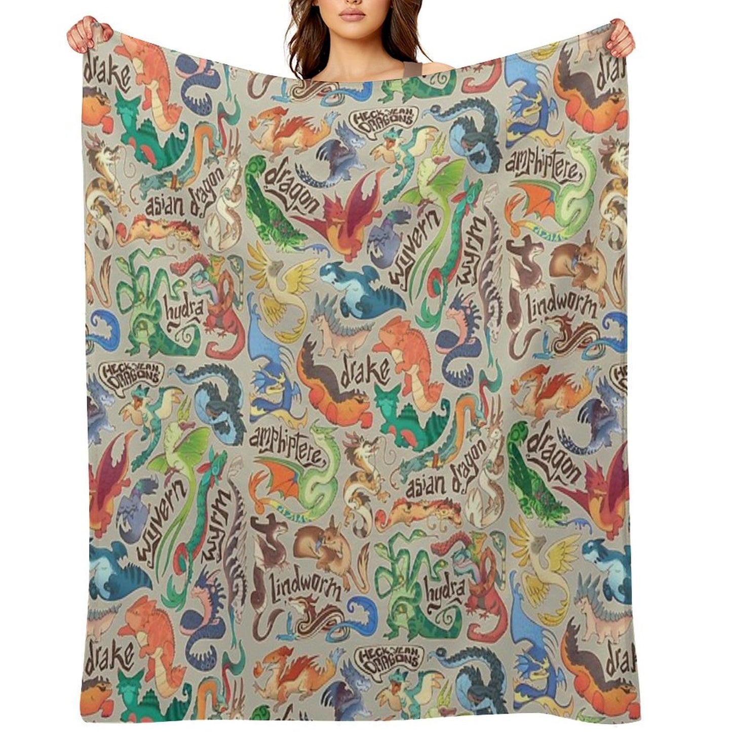 Mini Dragon Compendium Throw Blanket